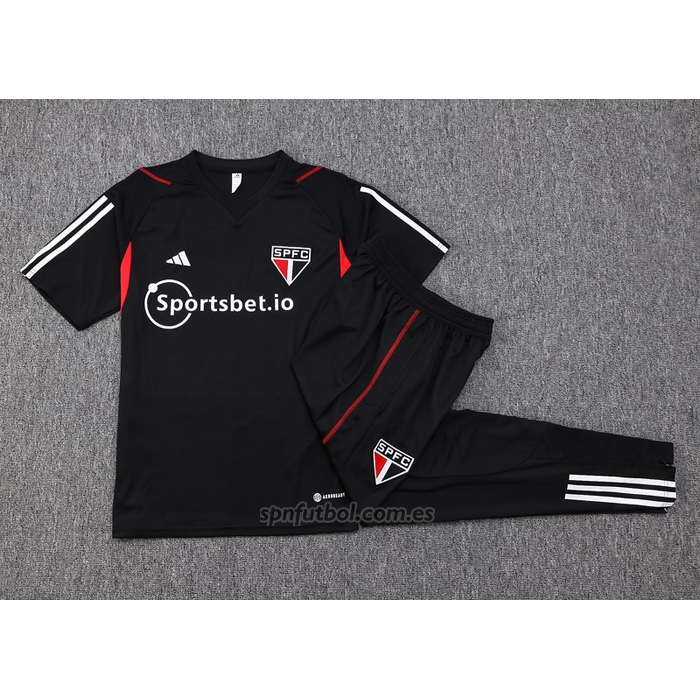Chandal del Sao Paulo Manga Corta 2023-2024 Negro